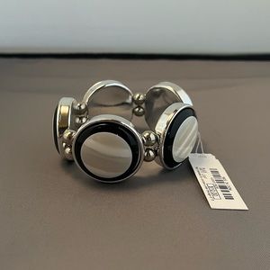 NWT - Silver, black, and white Charming Charlie bracelet.